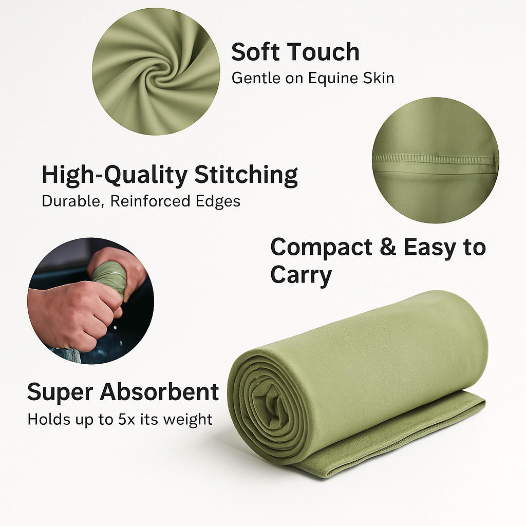 EquiHaven™ Quick-Dry Grooming Towel (40×80 cm)